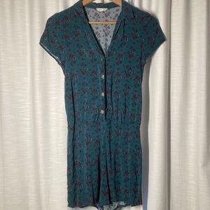 Aeropostale Blue Floral Short Sleeve Dress